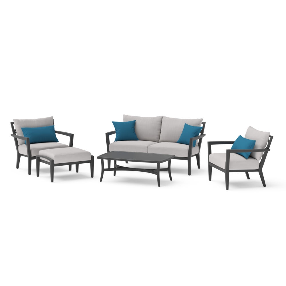 Venetia™ 5 Piece Sunbrella® Outdoor Seating Set - Gray