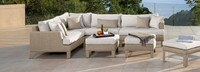 Portofino® Sling 6 Piece Sunbrella® Outdoor Sectional - Beige Fennel