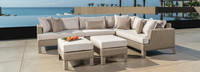 Portofino® Sling 6 Piece Sunbrella® Outdoor Sectional - Space Gray