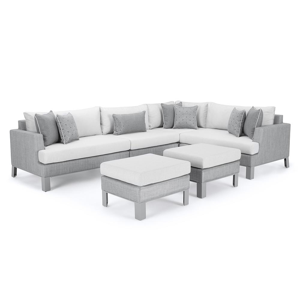 Portofino® Sling 6 Piece Sunbrella® Outdoor Sectional - Space Gray