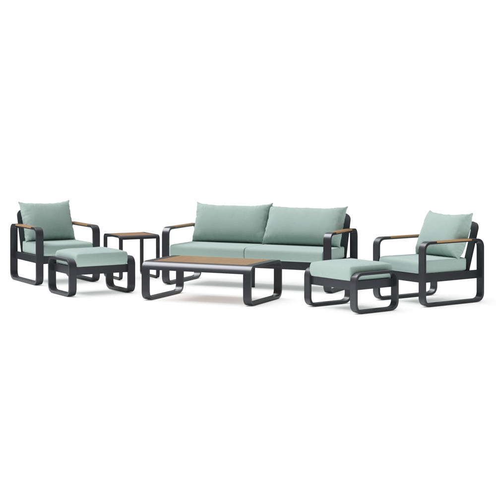 Andes 7 Piece Sunbrella® Outdoor Patio Seating Set  - Canvas Spa