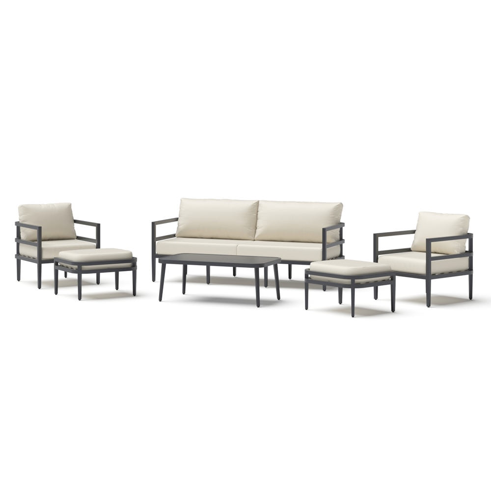 Morelia 7 Piece Outdoor Patio Seating Set - Olefin Linen