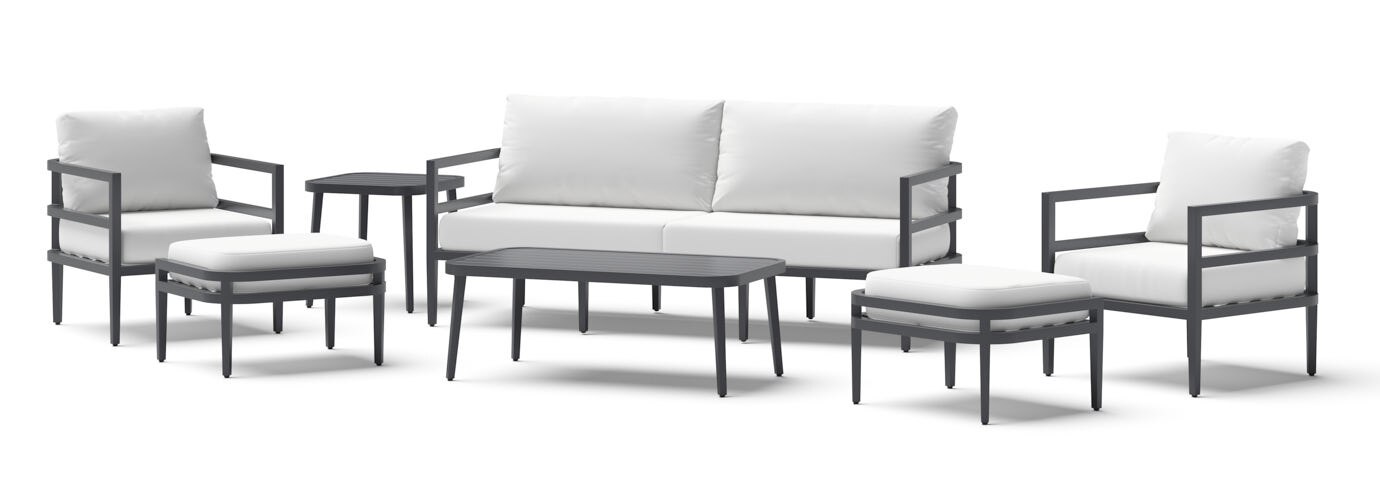 Morelia 7 Piece Outdoor Patio Seating Set - Thumbnail 3