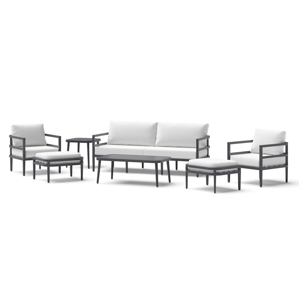 Morelia 7 Piece Sunbrella® Outdoor Patio Seating Set - Canvas White