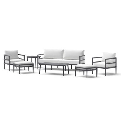 Morelia 7 Piece Sunbrella® Outdoor Patio Seating Set - Canvas White