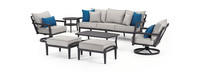 Venetia™ 7 Piece Sunbrella® Outdoor Motion Seating Set - Gray