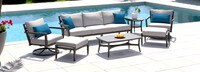Venetia™ 7 Piece Sunbrella® Outdoor Motion Seating Set - Gray