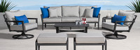 Venetia™ 7 Piece Sunbrella® Outdoor Motion Seating Set - Gray