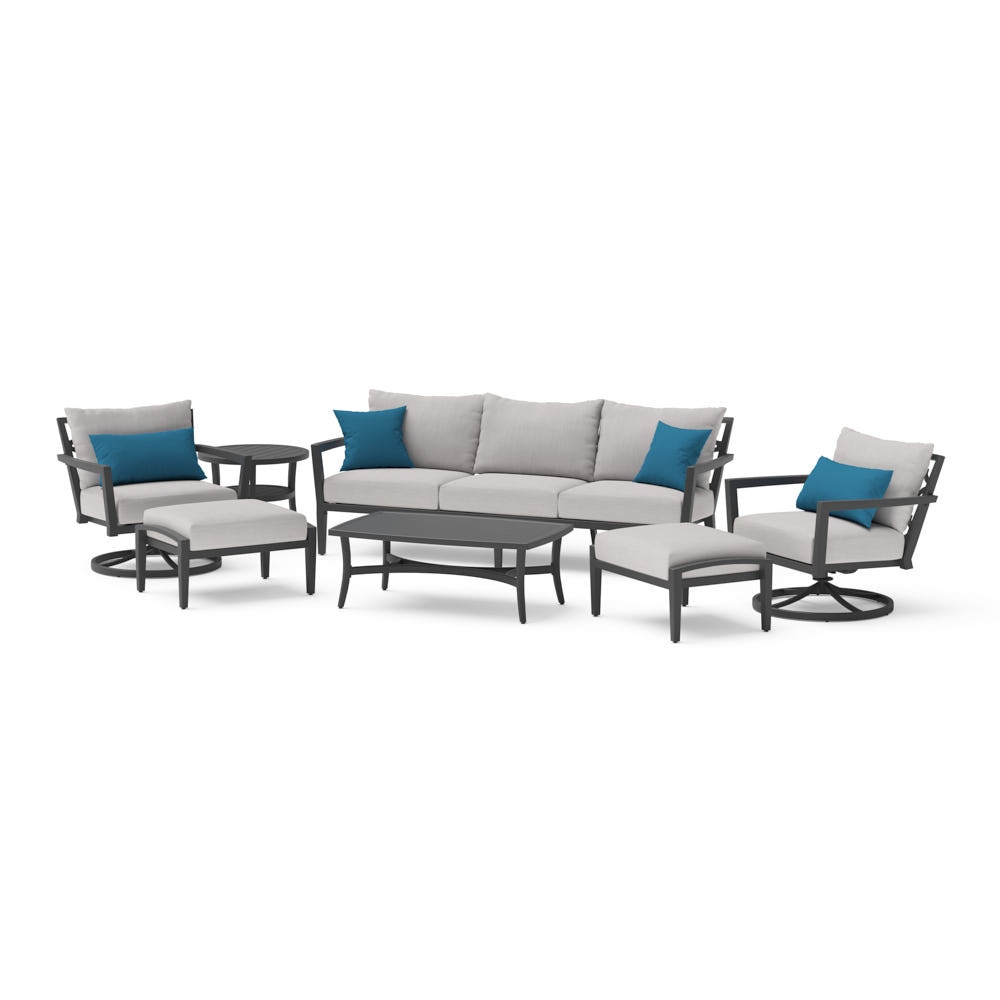 Venetia™ 7 Piece Sunbrella® Outdoor Motion Seating Set - Gray