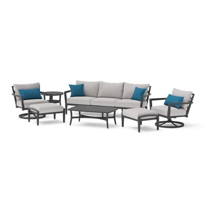 Venetia™ 7 Piece Sunbrella® Outdoor Motion Seating Set - Gray