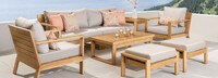 Capri™ 8 Piece Sunbrella® Outdoor Seating Set - Cast Silver
