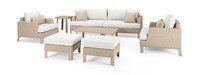 Portofino® Sling 8 Piece Sunbrella® Outdoor Deep Seating Set - Beige Fennel