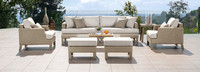 Portofino® Sling 8 Piece Sunbrella® Outdoor Deep Seating Set - Beige Fennel