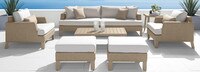 Portofino® Sling 8 Piece Sunbrella® Outdoor Deep Seating Set - Beige Fennel
