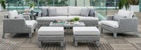 Portofino® Sling 8 Piece Sunbrella® Outdoor Deep Seating Set - Beige Fennel