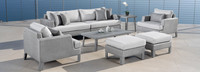 Portofino® Sling 8 Piece Sunbrella® Outdoor Deep Seating Set - Space Gray