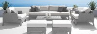 Portofino® Sling 8 Piece Sunbrella® Outdoor Deep Seating Set - Space Gray