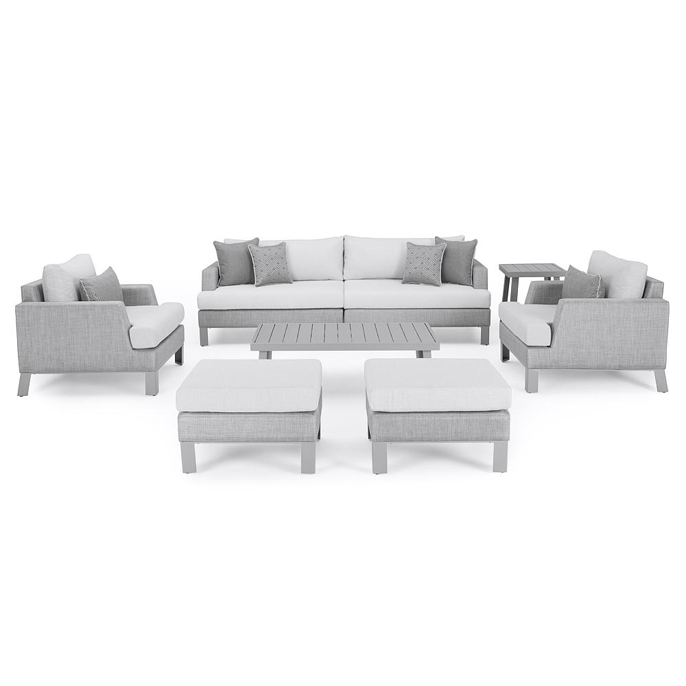 Portofino® Sling 8 Piece Sunbrella® Outdoor Deep Seating Set - Space Gray