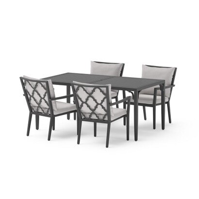 Venetia™ 5 Piece Sunbrella® Outdoor Dining Set - Gray