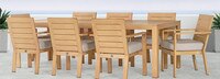 Capri™ 9 Piece Dining Set - Cast Silver