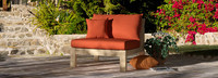 Benson™ Set of 2 Sunbrella® Outdoor Armless Chairs - Navy Blue