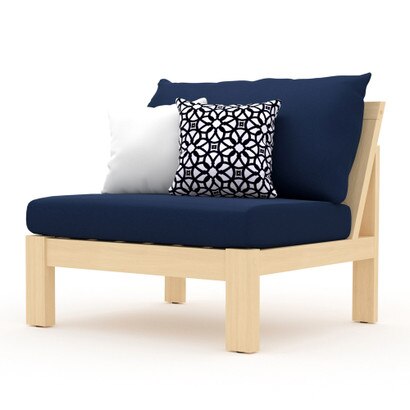 Benson™ Set of 2 Sunbrella® Outdoor Armless Chairs - Navy Blue