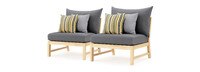 Kooper™ Armless Chairs - Charcoal Gray