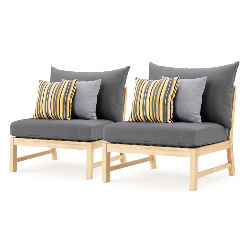 Kooper™ Armless Chairs - Charcoal Gray