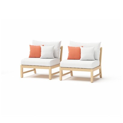 Kooper™ Armless Chairs - Cast Coral