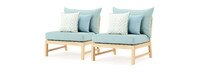 Kooper™ Armless Chairs - Spa Blue
