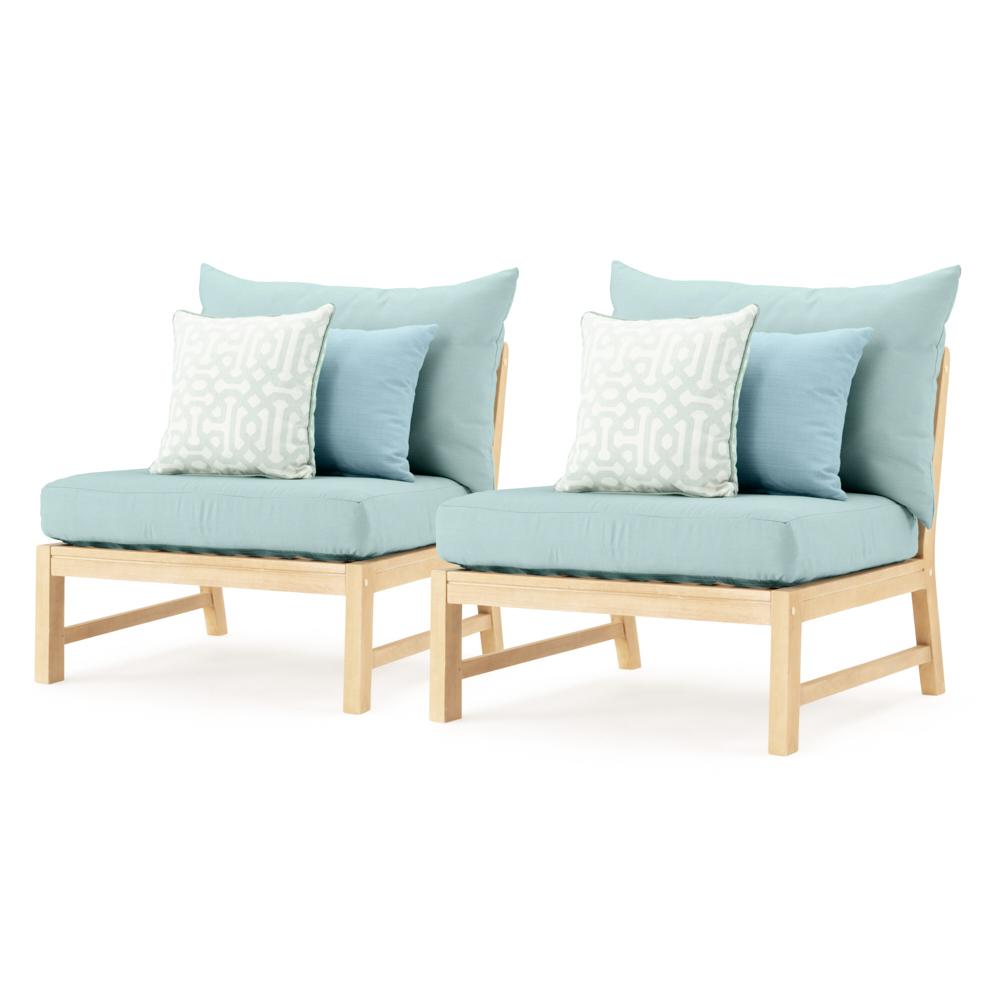 Kooper™ Armless Chairs - Spa Blue