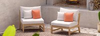 Kooper™ Armless Chairs - Sunset Red