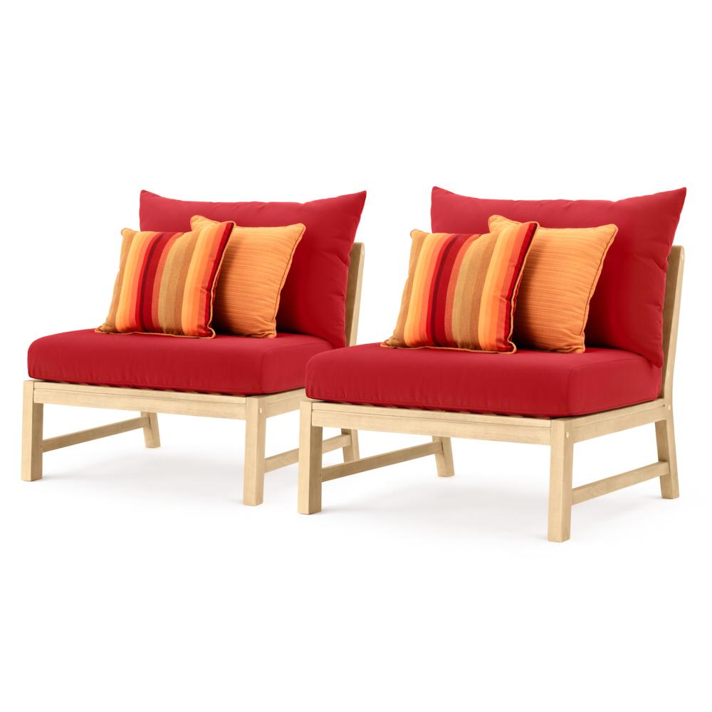 Kooper™ Armless Chairs - Sunset Red