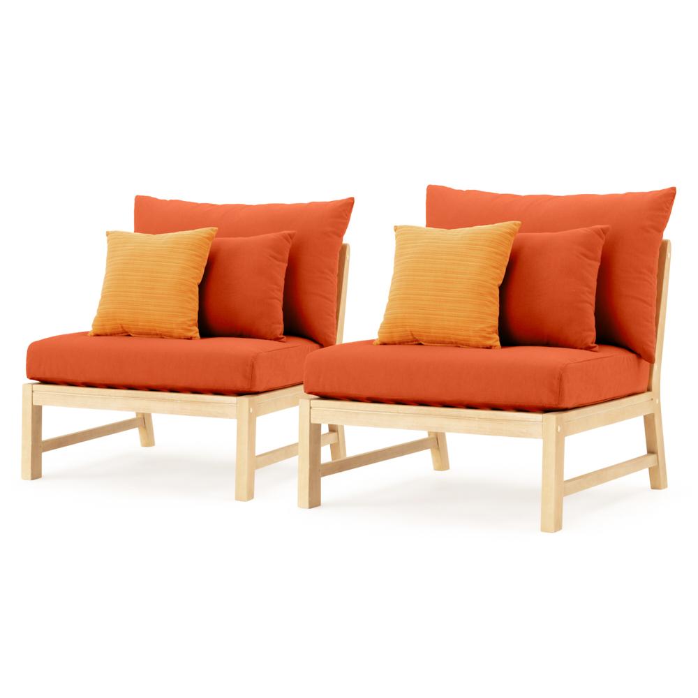 Kooper Armless Chairs - Tikka Orange