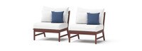 Vaughn™ Set of 2 Outdoor Armless Chairs - Bliss Ink