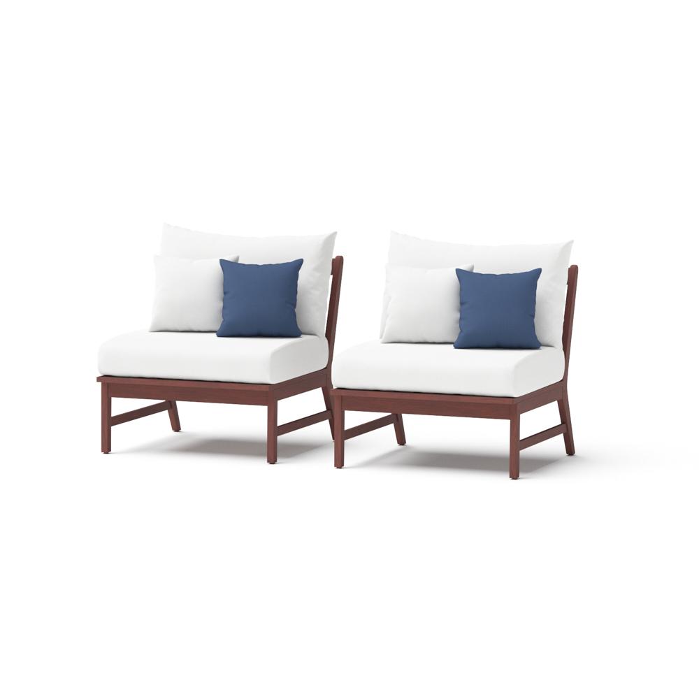Vaughn™ Set of 2 Outdoor Armless Chairs - Bliss Ink