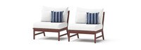 Vaughn™ Set of 2 Outdoor Armless Chairs - Centered Ink