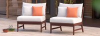 Vaughn™ Set of 2 Outdoor Armless Chairs - Centered Ink