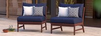 Vaughn™ Set of 2 Outdoor Armless Chairs - Centered Ink