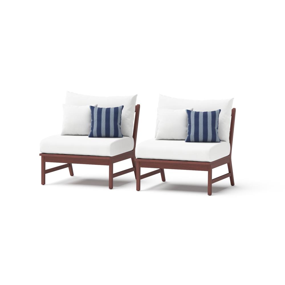 Vaughn™ Set of 2 Outdoor Armless Chairs - Centered Ink