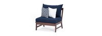 Vaughn™ Set of 2 Outdoor Armless Chairs - Navy Blue