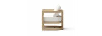 Sarpa Acacia Wood Outdoor Patio Club Chair - Linen White