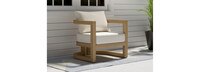Sarpa Acacia Wood Outdoor Patio Club Chair - Linen White