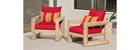 Benson™ Set of 2 Sunbrella® Outdoor Club Chairs - Canvas Black