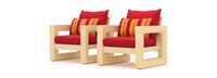 Benson™ Club Chairs - Sunset Red