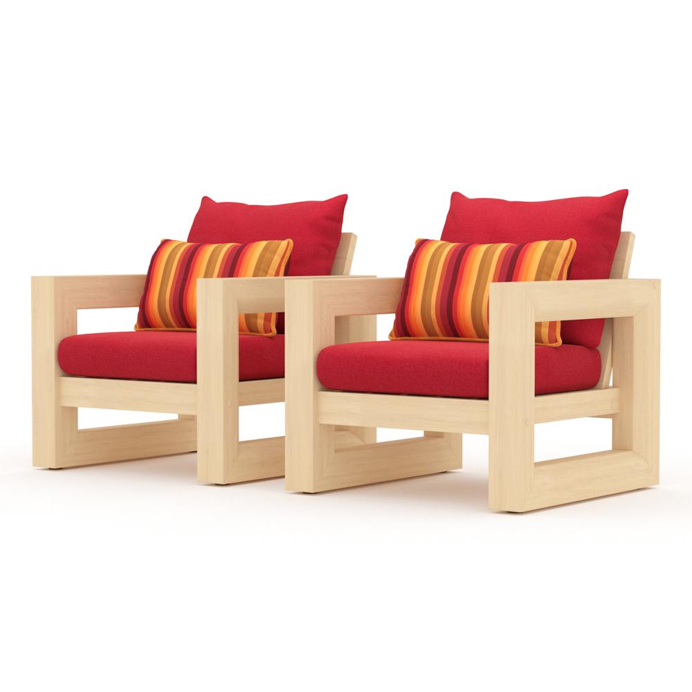 Benson™ Club Chairs - Sunset Red