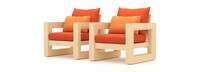 Benson™ Club Chairs - Tikka Orange