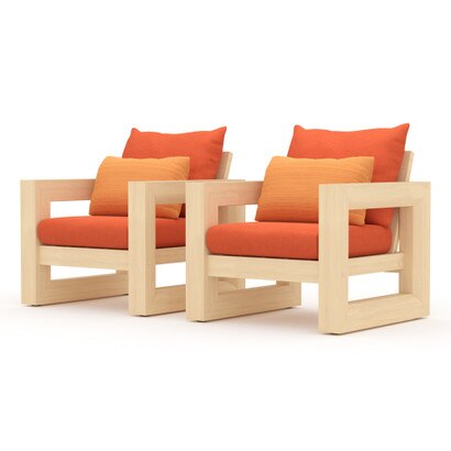 Benson™ Club Chairs - Tikka Orange