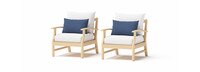 Kooper™ Set of 2 Sunbrella® Outdoor Club Chairs - Bliss Ink
