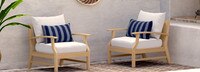 Kooper™ Set of 2 Sunbrella® Outdoor Club Chairs - Bliss Ink